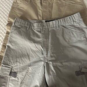 Men's Cargo Shorts in Gray and Tan